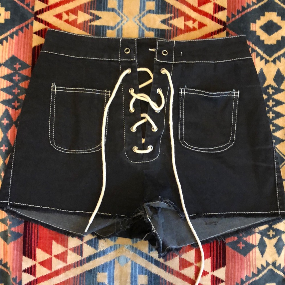 Black high waisted shorts